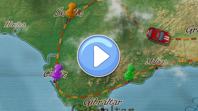 create animated travel map video