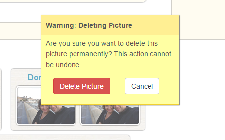 Confirm delete picture action