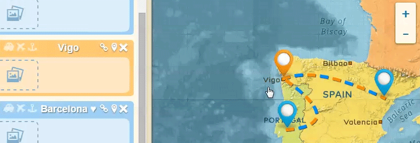 How to turn a location in a waypoint in PictraMap