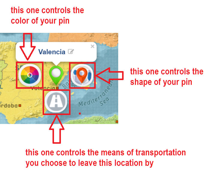 Customization options - Pin controls in PictraMap